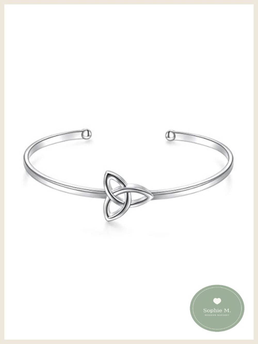 925 Sterling Silver Celtic Knot Adjustable Cuff Bracelet Irish Gift for Women